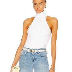THE RANGE Alloy Rib Sleeveless Turtleneck Top